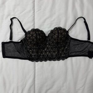 bebe Black Lace and Beaded bralette